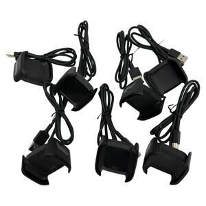 Lot of 7 Fitbit Versa 1/Versa 2 USB Charging Dock Cables Black